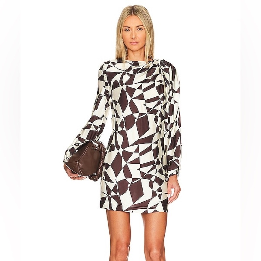 Maja L’Academie Mini Dress in Black & White Geo. Size XXS. NWT. NEW IN BAG
